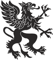 The Bestselling Author, LLC logo, black griffin facing right